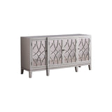 Tiffany Cottage Style Mirrored Sideboard in Antique Beige
