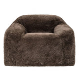 Vander Boneless Barrel Accent Chair in Cub Brown Faux Fur – view 9