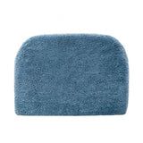 Vander Boneless Barrel Accent Chair in Ocean Blue Faux Fur – view 9