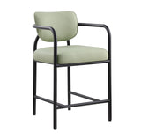 Recency Mid-Century Modern Counter Height Stool in Soft Sage