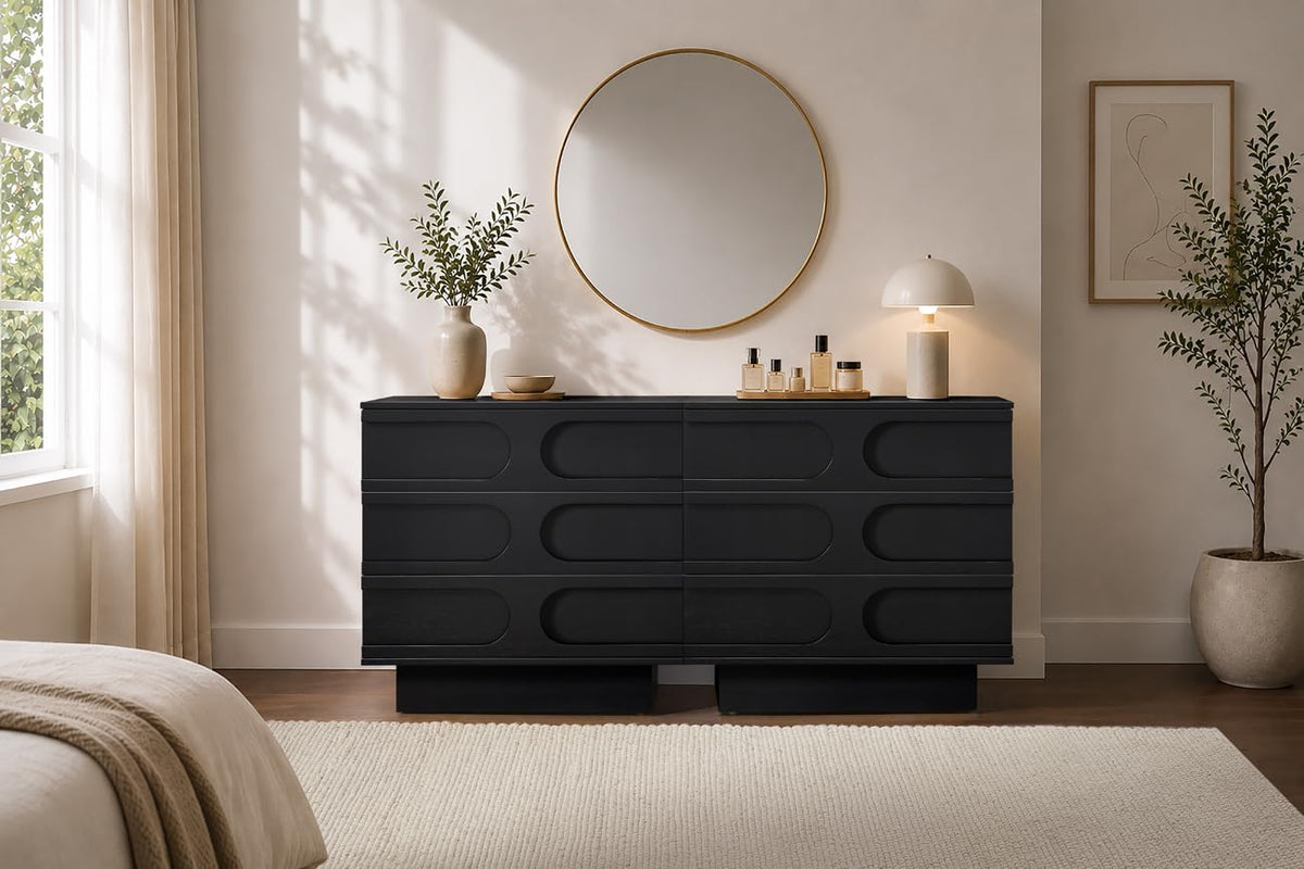 Capri carved inlay accent cabinet