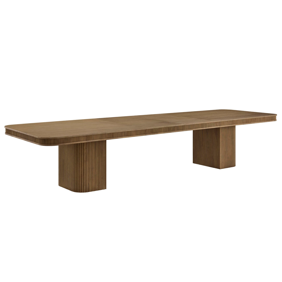 Dinsmore 160" Mid Century Modern Fluted Rectangle Dining Table