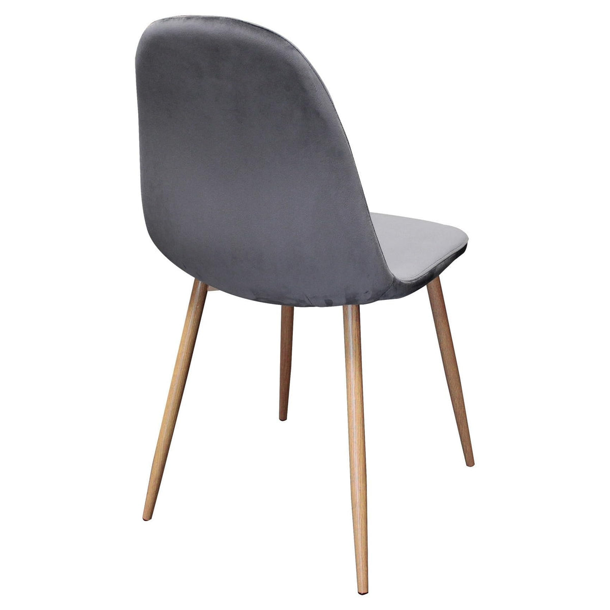 Morgan Velvet Side Chairs Grey - side view