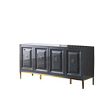 Tatiana High Gloss Sideboard in Navy Blue