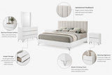Linea 5-Piece Bedroom Set in White Gloss