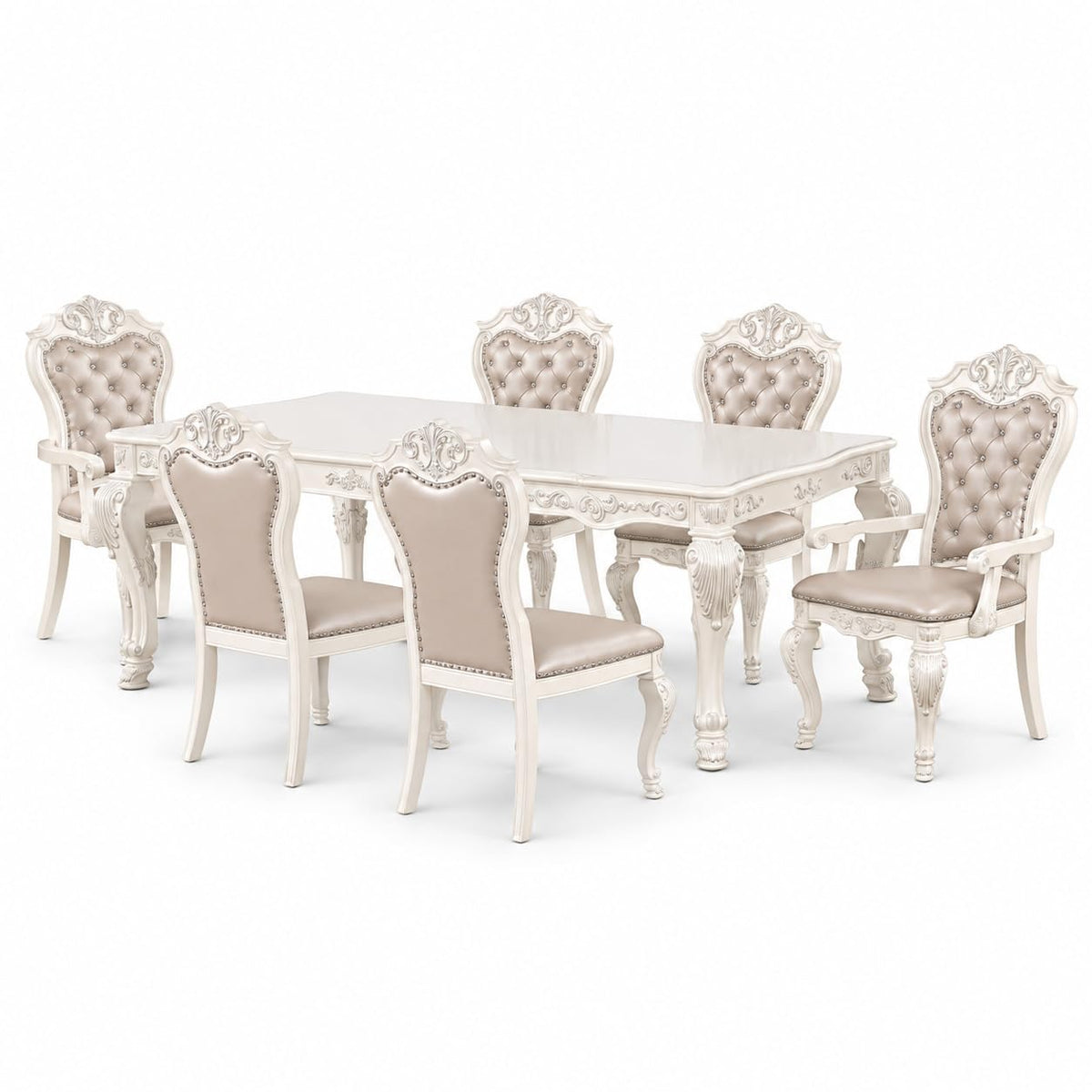 Victoria Pearl White 7/9-Piece Dining Set — product view 2