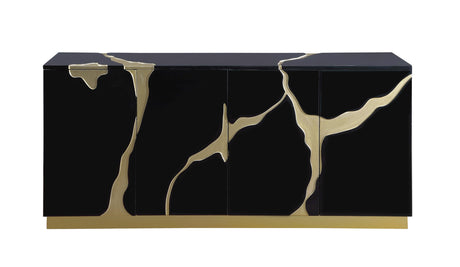 Taylor 66" High Gloss Lacquer Sideboard - detail view