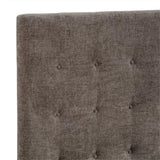 Umeria Modern Bed Frame (Queen/Gray Chenille) - close-up