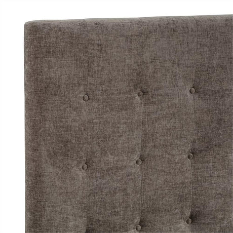 Umeria Modern Bed Frame (Queen/Gray Chenille) - close-up