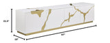 Taylor 87" High Gloss Lacquer TV Stand - side view