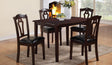Bell Dark Wood 5-Piece Dining Set — collection view; check selected pieces