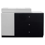 Berlin 5-Piece Modern Bedroom Set with Bed, Queen, 54" 4-Drawer Dresser with Left-Side Cabinet & 2… - side view
