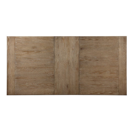 Nathaniel Extendable Trestle Dining Table & Wine Rack Server in Maple