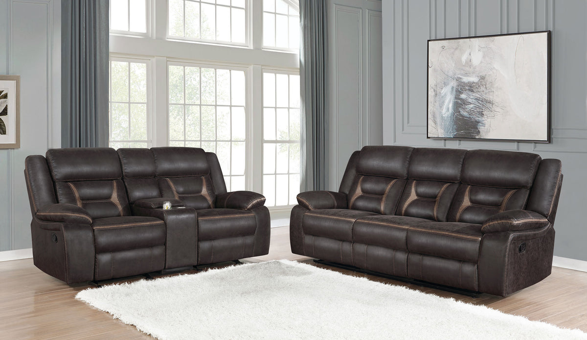 Greer Reclining Sofa, Glider Loveseat & Swivel Recliner - 2pcs- Sofa + Loveseat