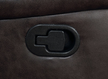 Greer Reclining Sofa, Glider Loveseat & Swivel Recliner - Brown Faux Leather with Power Hub & Cup Holders – view 19