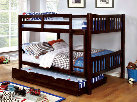 Cameron Transitional Wood Bunk Bed with Attached Ladder - Twin over Twin or Full over Full - 691bf1d2a338fd3775d831eaa5ed37050dba5103_CM_BK929F_EX_Z_1