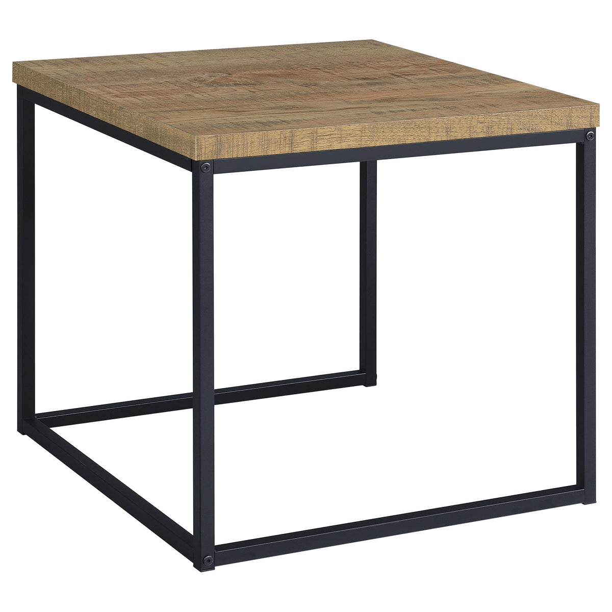 Straden 3-Piece Coffee Table Set - Industrial Mango Wood-Look Tops on Black Metal Frames – view 10