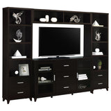Lewes 60" TV Stand & 4-Piece Entertainment Center - Glass Doors & Media Towers in Cappuccino – view 6