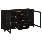 Lewes 60" TV Stand & 4-Piece Entertainment Center - Glass Doors & Media Towers in Cappuccino – view 8