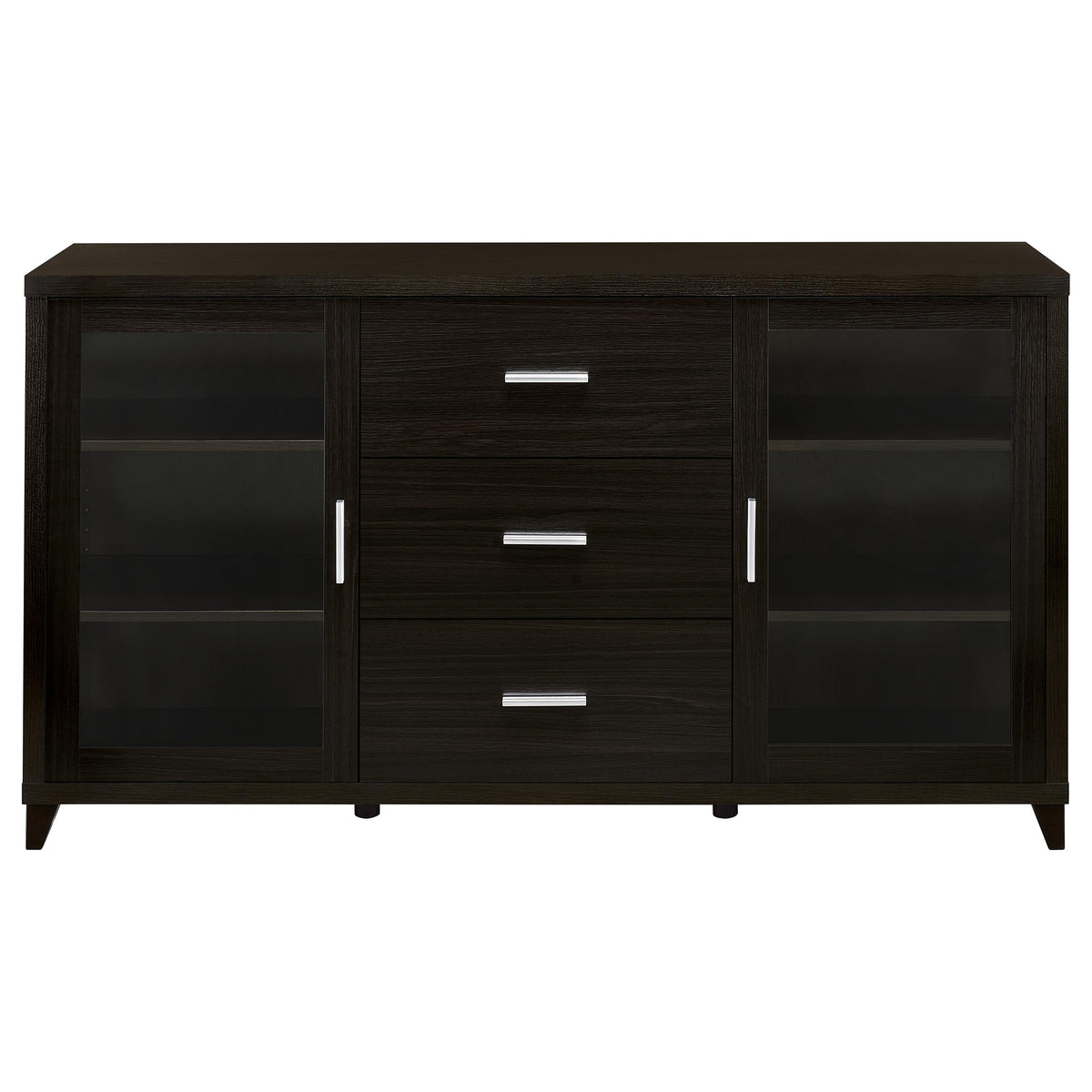 Lewes 60" TV Stand & 4-Piece Entertainment Center - Glass Doors & Media Towers in Cappuccino – view 9