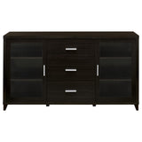 Lewes 60" TV Stand & 4-Piece Entertainment Center - Glass Doors & Media Towers in Cappuccino – view 9