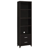 Lewes 60" TV Stand & 4-Piece Entertainment Center - Glass Doors & Media Towers in Cappuccino – view 13
