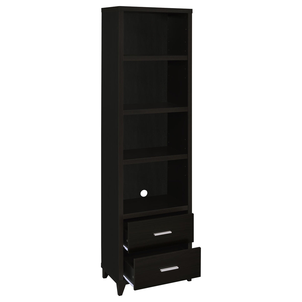 Lewes 60" TV Stand & 4-Piece Entertainment Center - Glass Doors & Media Towers in Cappuccino – view 18