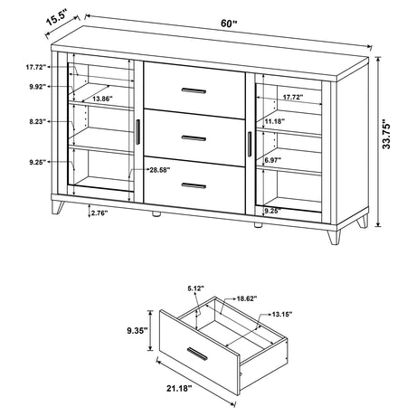 Lewes 60" TV Stand & 4-Piece Entertainment Center – View 21