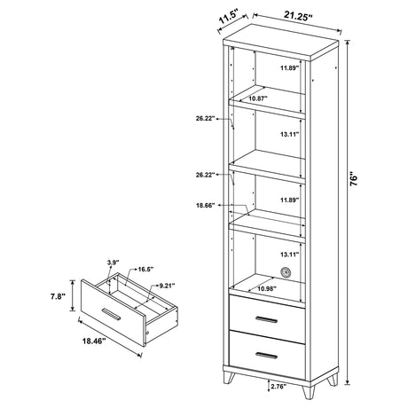 Lewes 60" TV Stand & 4-Piece Entertainment Center – View 22