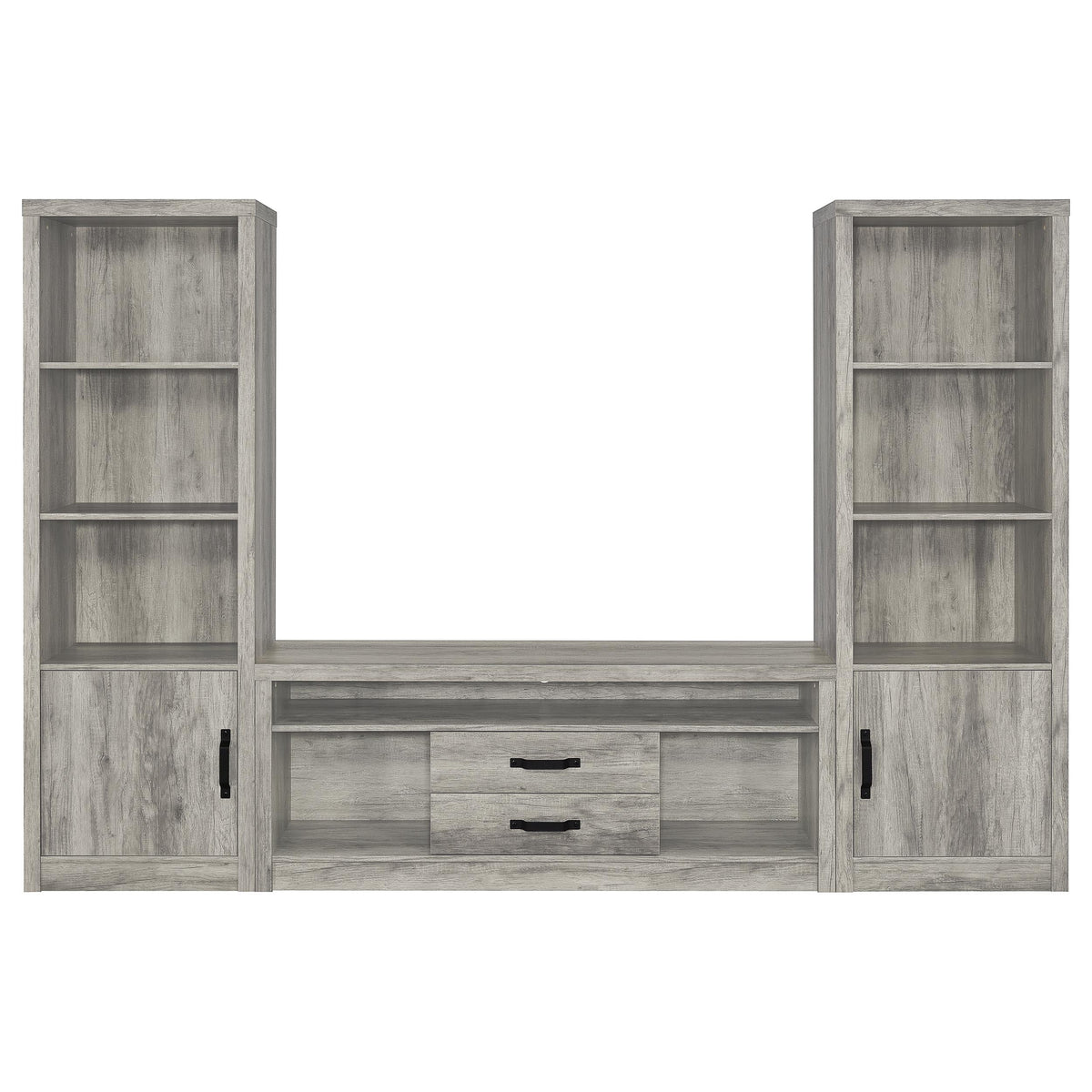 Burke 59" TV Stand & Entertainment Center with Media Towers - Grey Driftwood, Fits TVs up to 65" – view 4
