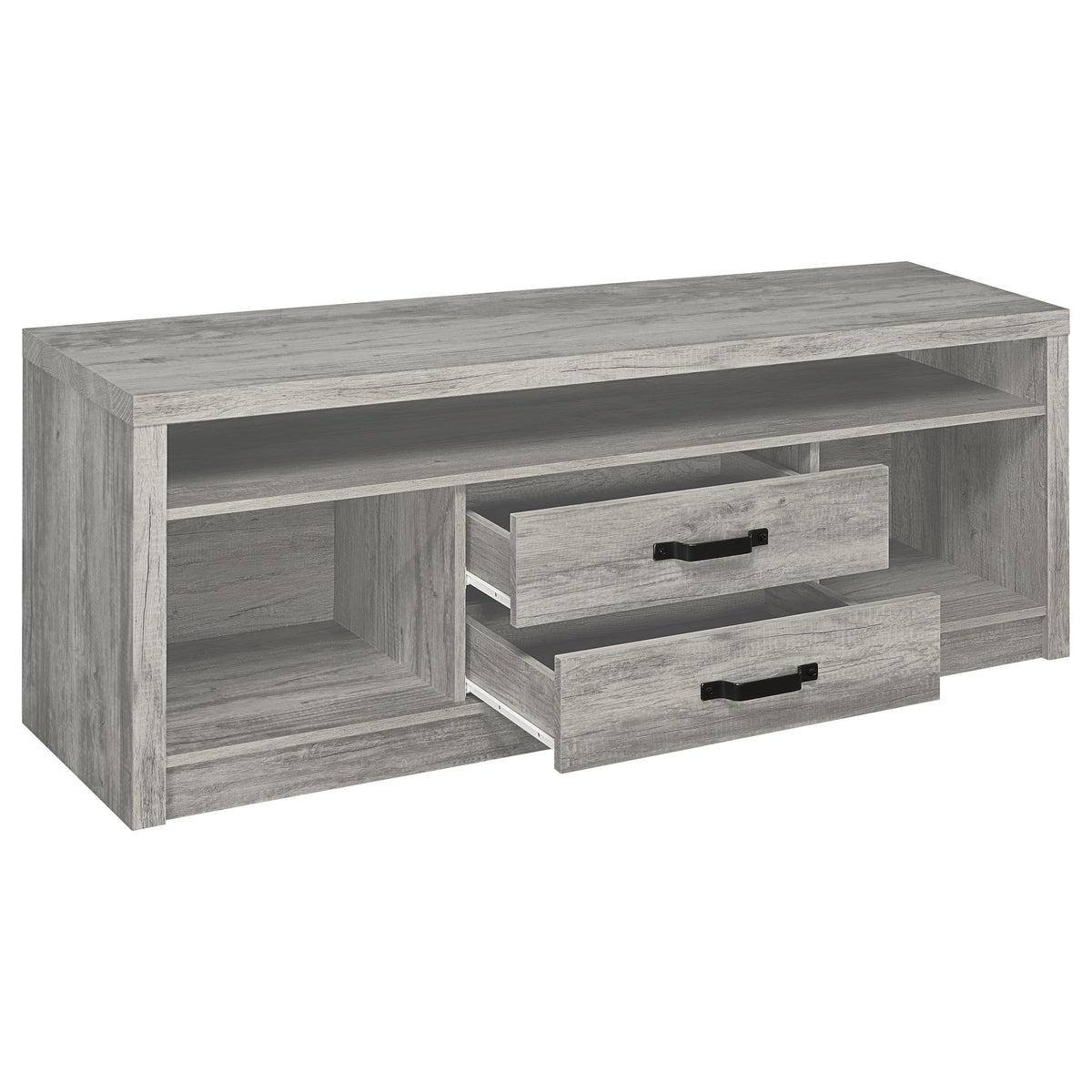 Burke 59" TV Stand & Entertainment Center with Media Towers - Grey Driftwood, Fits TVs up to 65" – view 6