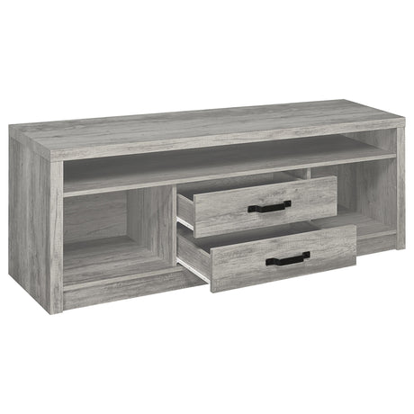 Burke 59" TV Stand & Entertainment Center with Media Towers - Grey Driftwood, Fits TVs up to 65" – view 6