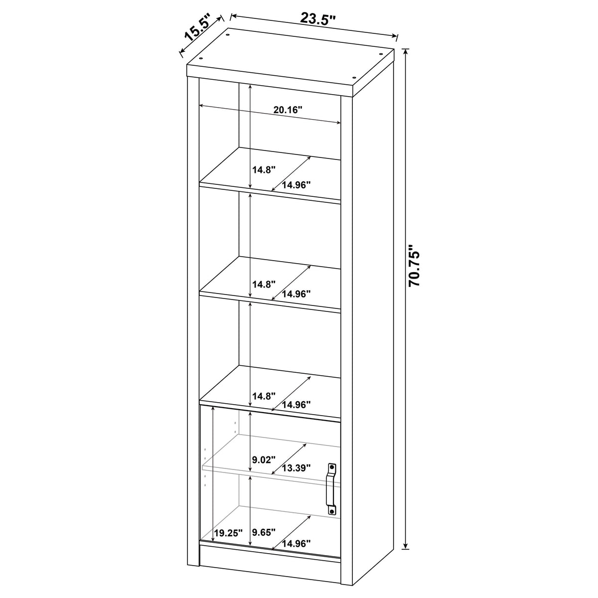 Burke 59" TV Stand & Entertainment Center with Media Towers - Grey Driftwood, Fits TVs up to 65" – view 20