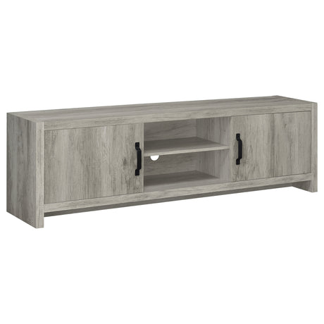 Burke 71" TV Stand with Open Shelving & 2 Cabinets