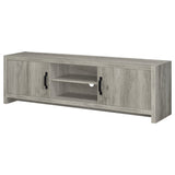 Burke 71" TV Stand with Open Shelving & 2 Cabinets - Grey Driftwood, Fits TVs up to 77" – view 5