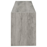 Burke 71" TV Stand with Open Shelving & 2 Cabinets - Grey Driftwood, Fits TVs up to 77" – view 6