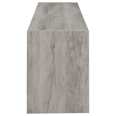 Burke 71" TV Stand with Open Shelving & 2 Cabinets - Grey Driftwood, Fits TVs up to 77" – view 6