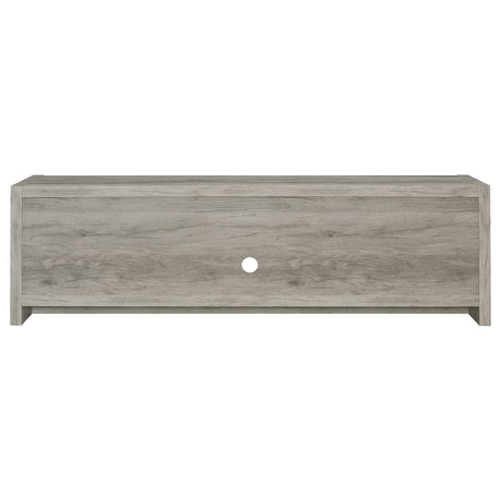 Burke 71" TV Stand with Open Shelving & 2 Cabinets - Grey Driftwood, Fits TVs up to 77" – view 7