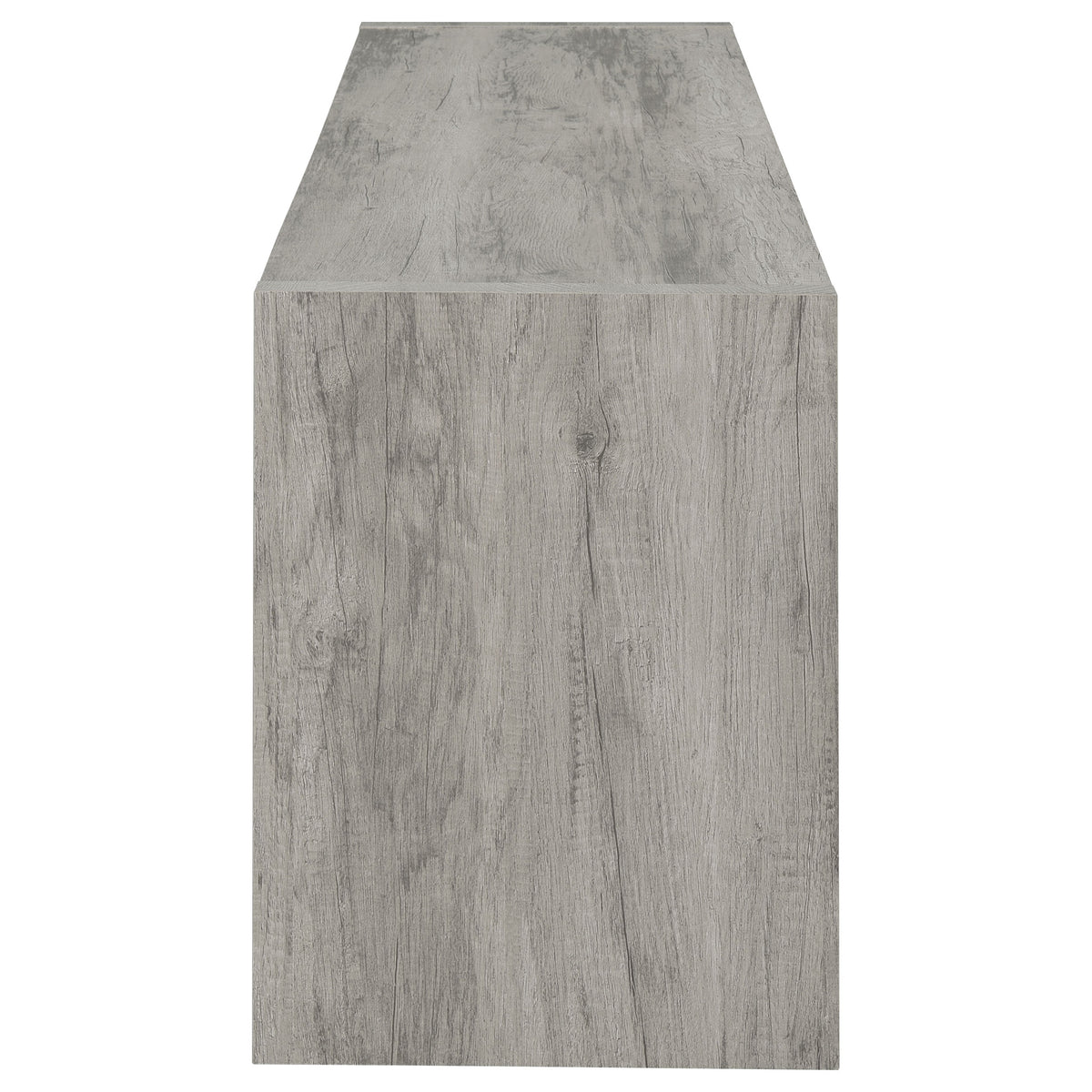 Burke 71" TV Stand with Open Shelving & 2 Cabinets - Grey Driftwood, Fits TVs up to 77" – view 8