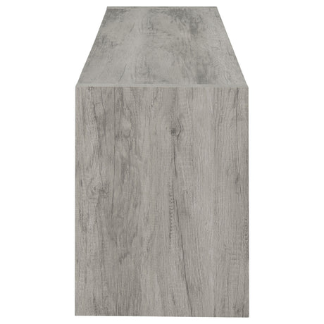 Burke 71" TV Stand with Open Shelving & 2 Cabinets - Grey Driftwood, Fits TVs up to 77" – view 8