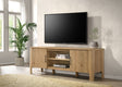 Rowe 65" TV Stand Media Console - Light Knotty Oak with Antique Brass Pulls – view 1