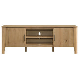 Rowe 65" TV Stand Media Console - Light Knotty Oak with Antique Brass Pulls – view 4