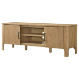 Rowe 65" TV Stand Media Console - Light Knotty Oak with Antique Brass Pulls – view 6