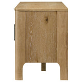 Rowe 65" TV Stand Media Console - Light Knotty Oak with Antique Brass Pulls – view 7