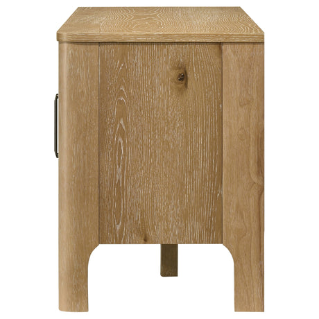 Rowe 65" TV Stand Media Console - Light Knotty Oak with Antique Brass Pulls – view 7