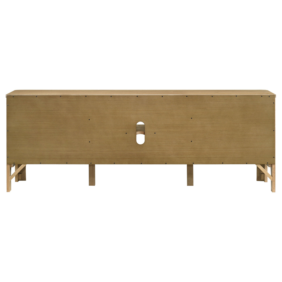 Rowe 65" TV Stand Media Console - Light Knotty Oak with Antique Brass Pulls – view 9