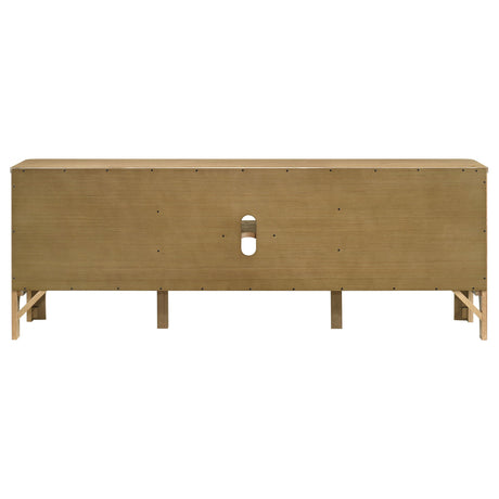 Rowe 65" TV Stand Media Console - Light Knotty Oak with Antique Brass Pulls – view 9