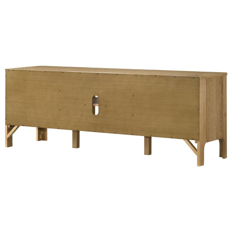 Rowe 65" TV Stand Media Console - Light Knotty Oak with Antique Brass Pulls – view 10