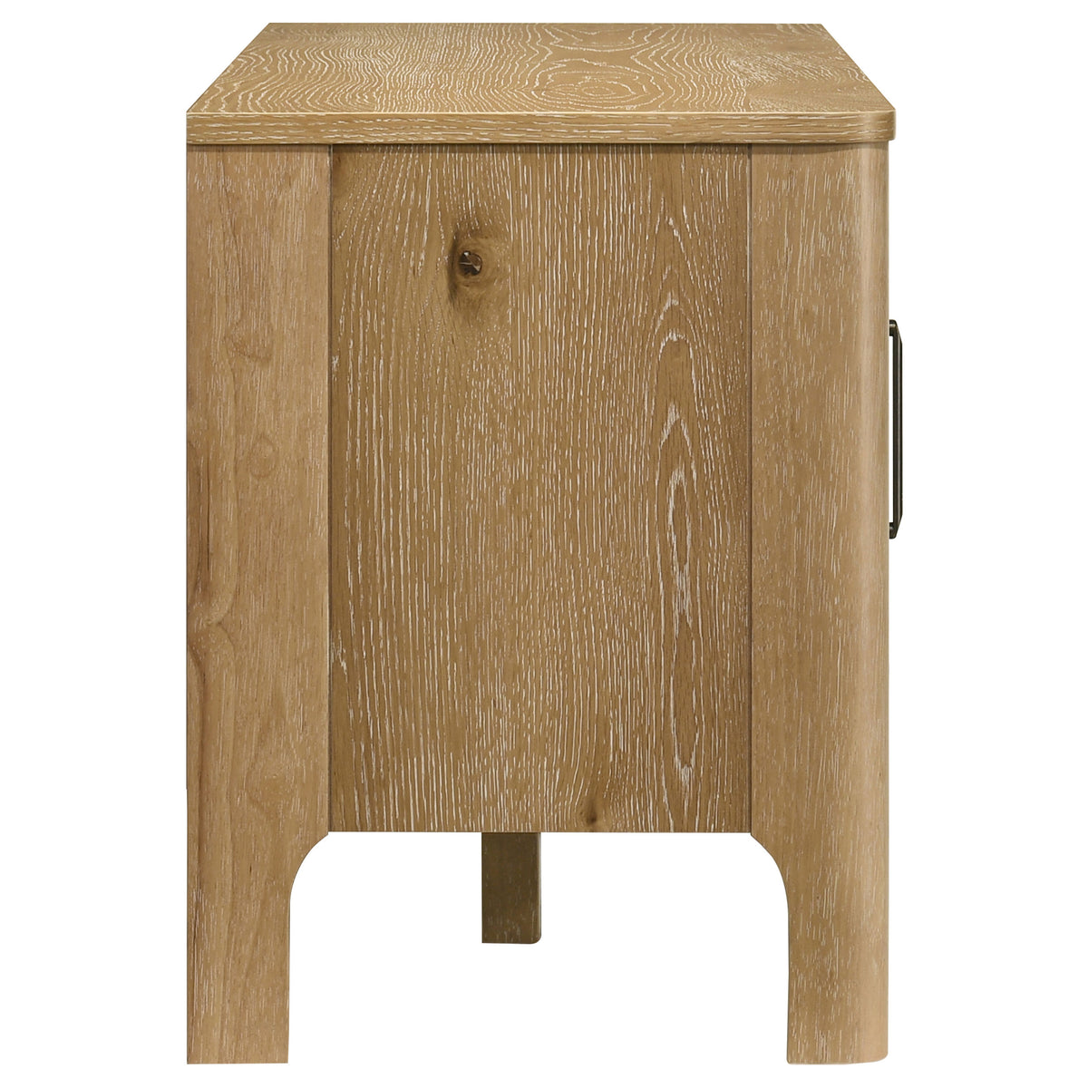 Rowe 65" TV Stand Media Console - Light Knotty Oak with Antique Brass Pulls – view 11