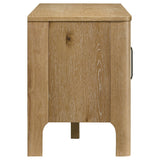 Rowe 65" TV Stand Media Console - Light Knotty Oak with Antique Brass Pulls – view 11